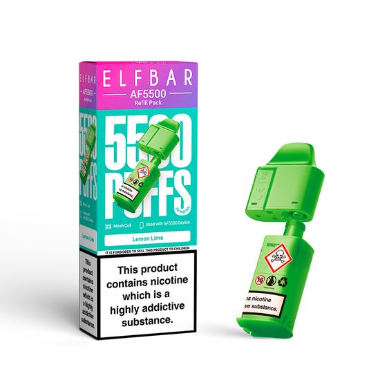 [NEW] ELFBAR AF5500 Refill Pack (UK) Flavor: Lemon Lime authentic