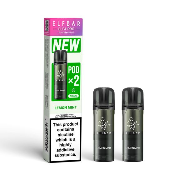 [NEW] ELFBAR ELFA PRO V2 Prefilled Pod×2 (UK) Flavor: Lemon Mint cheap