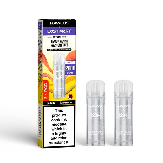 HAWCOS × LOST MARY Crystal Pro Prefilled Pod 2ML × 2 (UK) 1PC UK supplier