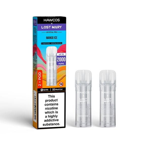 UK shop HAWCOS × LOST MARY Crystal Pro Prefilled Pod 2ML × 2 (UK) 1PC