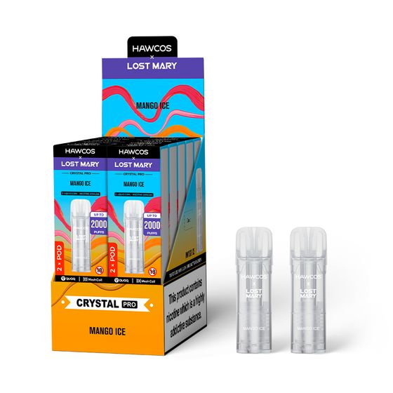 HAWCOS × LOST MARY Crystal Pro Prefilled Pod 2ML × 2 (UK) 1PC UK supplier