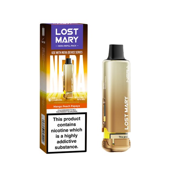 authentic LOST MARY NERA Refill Pack (UK) 1PC Strength: 2% Nic ENG | Flavor: Mango Peach Papaya