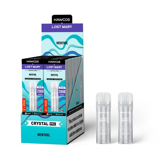 HAWCOS × LOST MARY Crystal Pro Prefilled Pod 2ML × 2 (UK) 1PC wholesale price