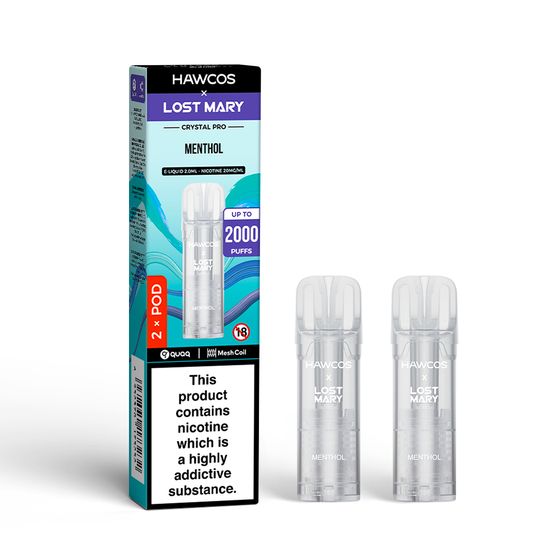 HAWCOS × LOST MARY Crystal Pro Prefilled Pod 2ML × 2 (UK) 1PC wholesale