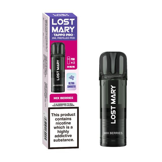 authentic LOST MARY TAPPO PRO 2ML Prefilled Pod × 2 Flavor: Mix Berries