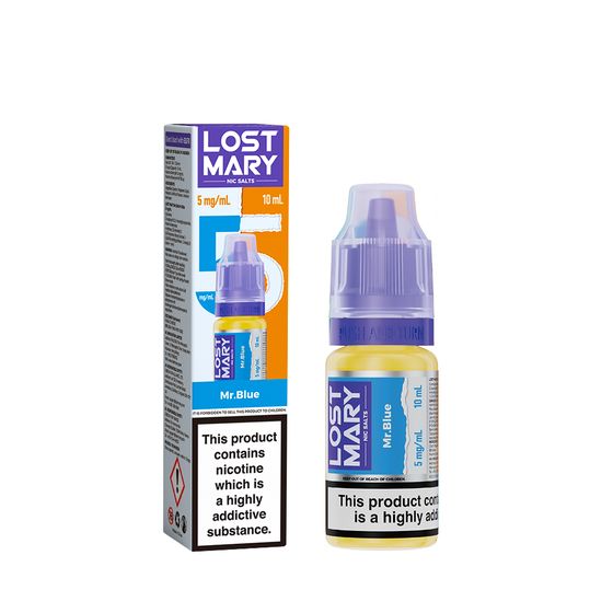 wholesale price LOST MARY Nic Salts E-Liquids 10ml Strength: 0.5% Nic ENG | Flavor: Mr Blue