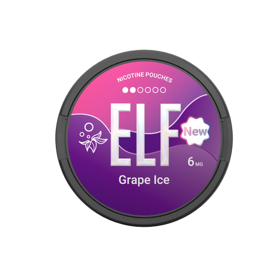 [NEW] ELF Nicotine Pouch Flavor: Grape Ice | Strength: 6mg/pouch authentic