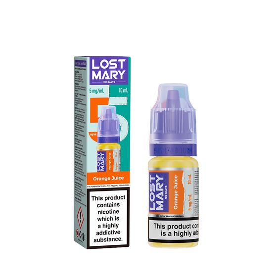 LOST MARY Nic Salts E-Liquids 10ml Strength: 0.5% Nic ENG | Flavor: Orange Juice UK wholesale