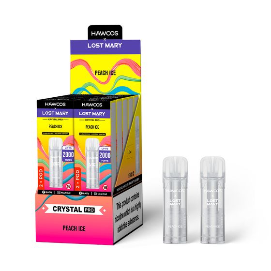 UK wholesale HAWCOS × LOST MARY Crystal Pro Prefilled Pod 2ML × 2 (UK) 1PC