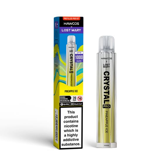 for wholesale HAWCOS × LOST MARY Crystal Pro KIT (UK) 1PC Flavor: Pineapple Ice | Strength: 2% Nic ENG