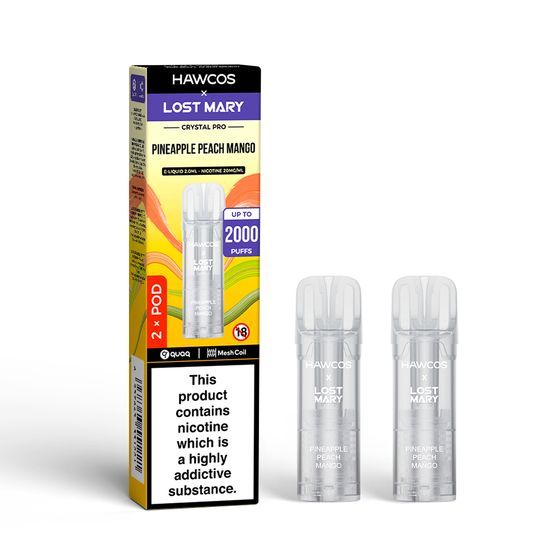 HAWCOS × LOST MARY Crystal Pro Prefilled Pod 2ML × 2 (UK) 1PC wholesale