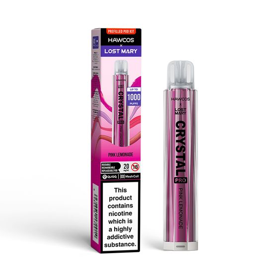 cheap HAWCOS × LOST MARY Crystal Pro KIT (UK) 1PC Flavor: Pink Lemonade | Strength: 2% Nic ENG