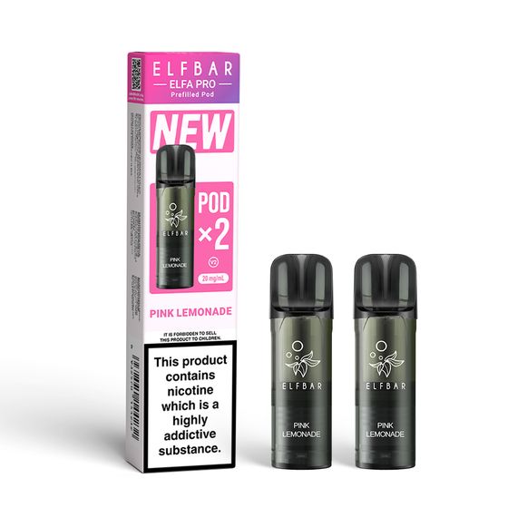 UK wholesale [NEW] ELFBAR ELFA PRO V2 Prefilled Pod×2 (UK) Flavor: Pink Lemonade