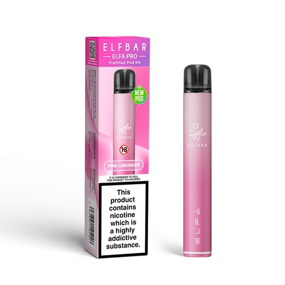 for wholesale [NEW] ELFBAR ELFA PRO V2 Prefilled Pod Starter Kit Flavor: Aurora Pink+Pink Lemonade