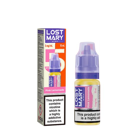 authentic LOST MARY Nic Salts E-Liquids 10ml Strength: 0.5% Nic ENG | Flavor: Pink Lemonade
