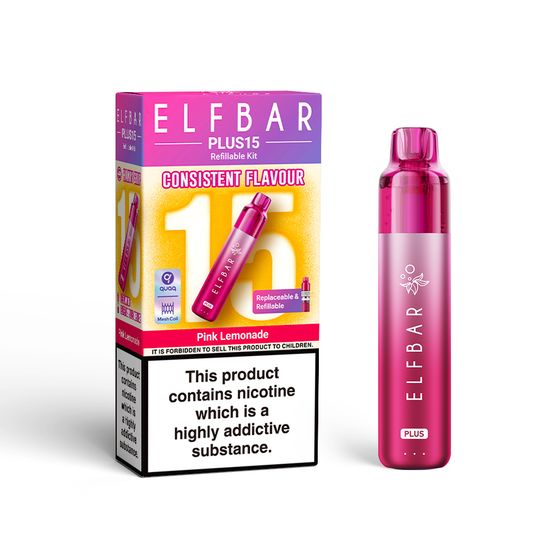 ELFBAR PLUS15 Refillable Kit Flavor: Pink Lemonade UK wholesale