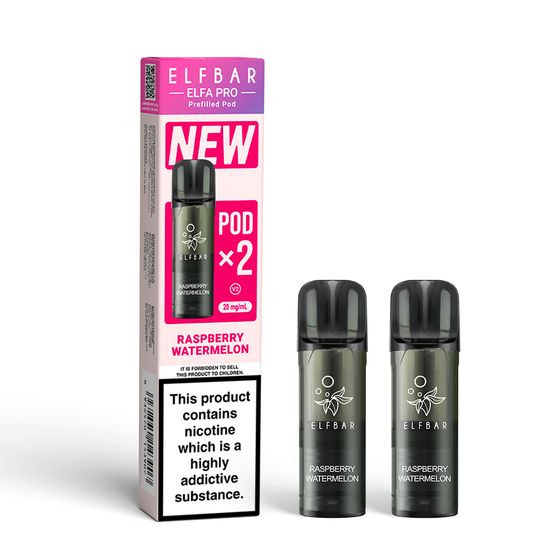 wholesale price [NEW] ELFBAR ELFA PRO V2 Prefilled Pod×2 (UK) Flavor: Raspberry Watermelon