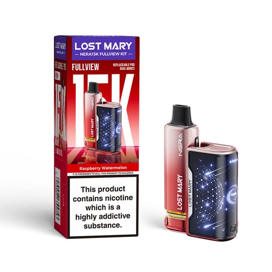 LOST MARY NERA15K Refillable Kit (UK) 1PC Flavor: Raspberry Watermelon wholesale