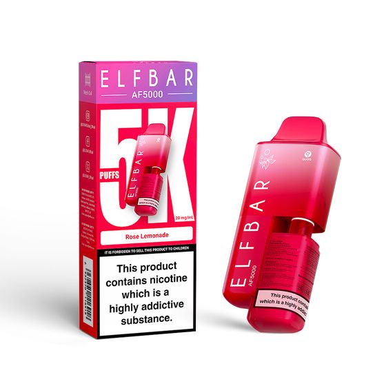 UK shop ELFBAR AF5000 Rechargeable Device Strength: 2% Nic ENG | Flavor: Rose Lemonade