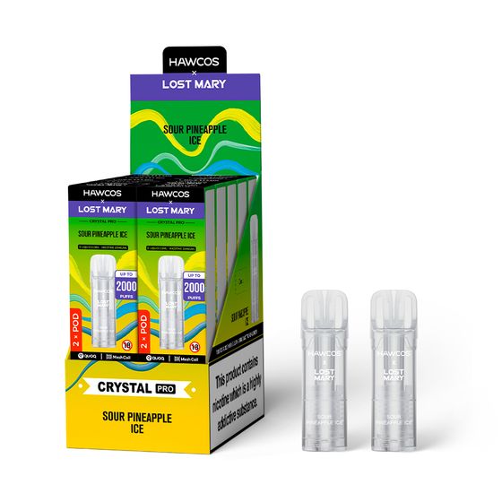 HAWCOS × LOST MARY Crystal Pro Prefilled Pod 2ML × 2 (UK) 1PC UK shop
