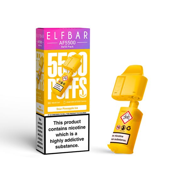 [NEW] ELFBAR AF5500 Refill Pack (UK) Flavor: Sour Pineapple Ice UK wholesale
