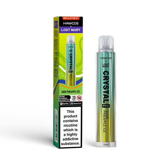HAWCOS × LOST MARY Crystal Pro KIT (UK) 1PC Flavor: Sour Pineapple Ice | Strength: 2% Nic ENG wholesale price