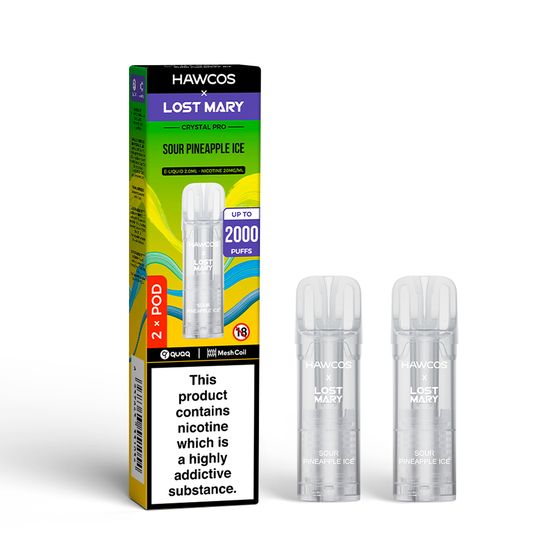 UK shop HAWCOS × LOST MARY Crystal Pro Prefilled Pod 2ML × 2 (UK) 1PC