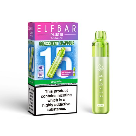 ELFBAR PLUS15 Refillable Kit Flavor: Spearmint wholesale price