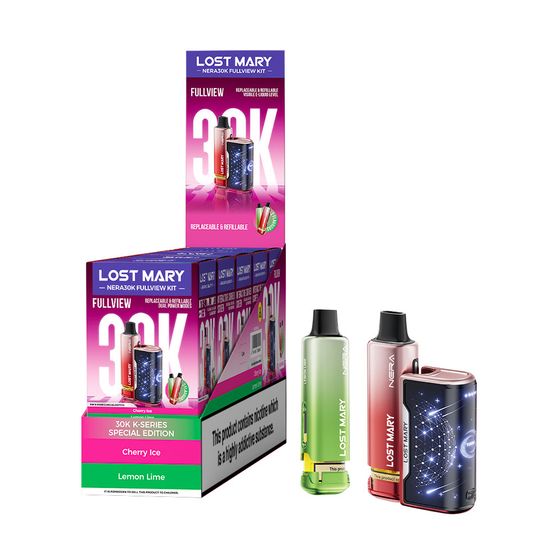 UK supplier LOST MARY NERA30K FULLVIEW Refillable Pod Kit (UK) 1PC