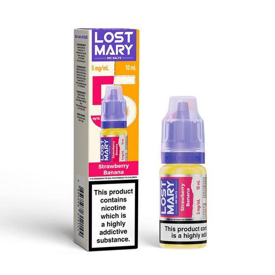 LOST MARY Nic Salts E-Liquids 10ml Strength: 0.5% Nic ENG | Flavor: Strawberry Banana cheap