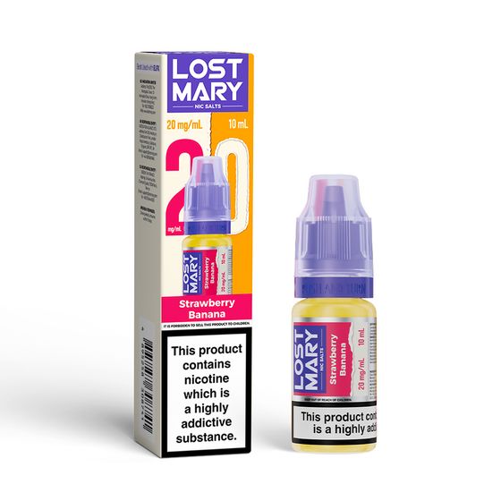 wholesale price LOST MARY Nic Salts E-Liquids 10ml Strength: 2% Nic ENG | Flavor: Strawberry Banana
