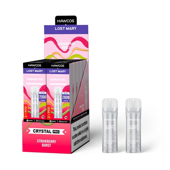 UK store HAWCOS × LOST MARY Crystal Pro Prefilled Pod 2ML × 2 (UK) 1PC