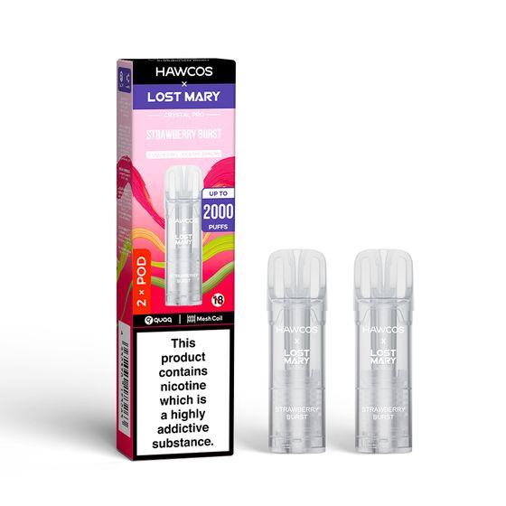 HAWCOS × LOST MARY Crystal Pro Prefilled Pod 2ML × 2 (UK) 1PC UK wholesale
