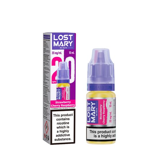 UK shop LOST MARY Nic Salts E-Liquids 10ml Strength: 2% Nic ENG | Flavor: Strawberry Cherry Raspberry