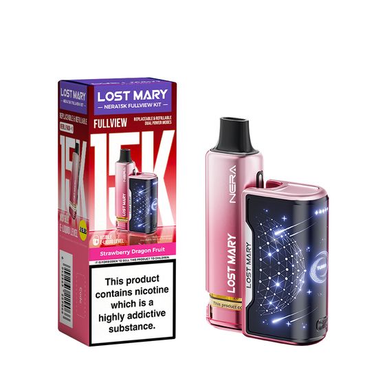 authentic LOST MARY NERA15K Refillable Kit Flavor: Strawberry Dragon Fruit