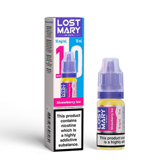 LOST MARY Nic Salts E-Liquids 10ml Strength: 1% Nic ENG | Flavor: Strawberry Ice cheap