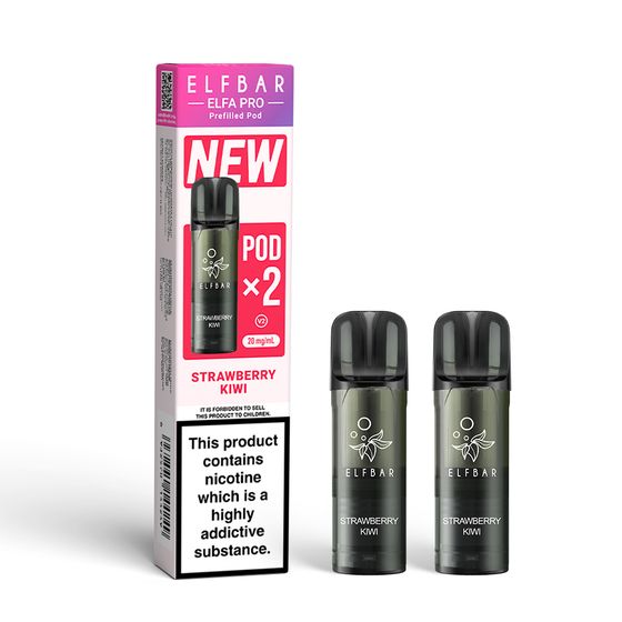 [NEW] ELFBAR ELFA PRO V2 Prefilled Pod×2 (UK) Flavor: Strawberry Kiwi authentic