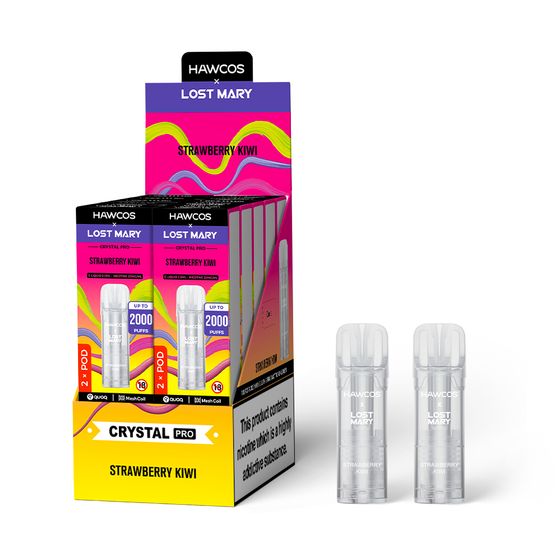UK store HAWCOS × LOST MARY Crystal Pro Prefilled Pod 2ML × 2 (UK) 1PC