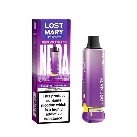 for wholesale LOST MARY NERA Refill Pack (UK) 1PC Strength: 2% Nic ENG | Flavor: Strawberry Raspberry Ice