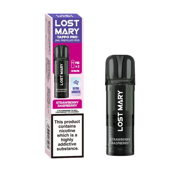 cheap LOST MARY TAPPO PRO 2ML Prefilled Pod × 2 Flavor: Strawberry Raspberry