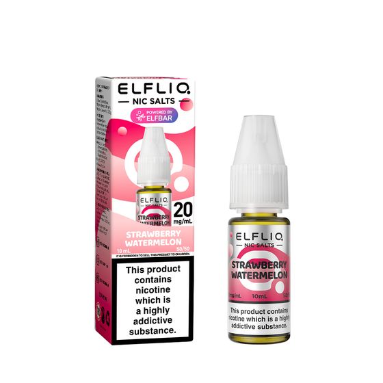 ELFLIQ Nic Salts E-Liquids 10ml Flavor: Strawberry Watermelon | Strength: 2% Nic ENG wholesale price