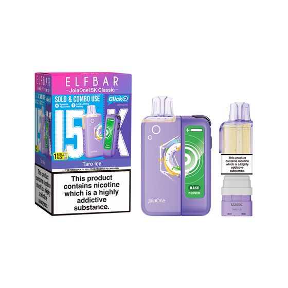 [CN] ELFBAR JoinOne 15K Classic Refillable Kit Flavor: Taro Ice wholesale price