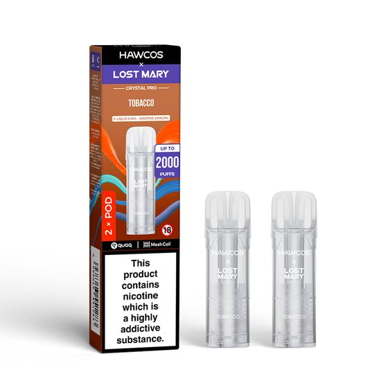 UK store HAWCOS × LOST MARY Crystal Pro Prefilled Pod 2ML × 2 (UK) 1PC