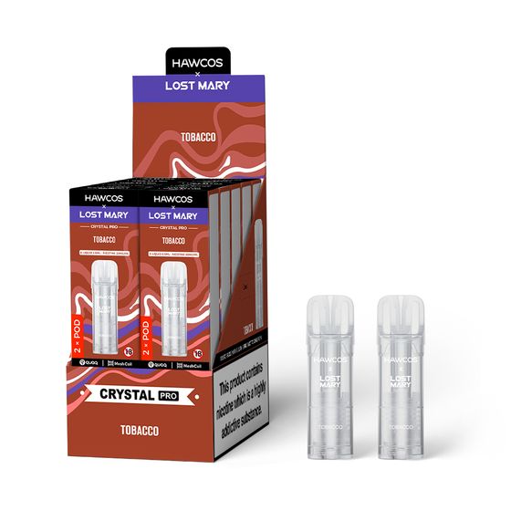 HAWCOS × LOST MARY Crystal Pro Prefilled Pod 2ML × 2 (UK) 1PC UK shop