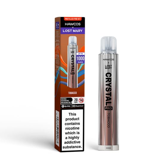 HAWCOS × LOST MARY Crystal Pro KIT (UK) 1PC Flavor: Tobacco | Strength: 2% Nic ENG cheap