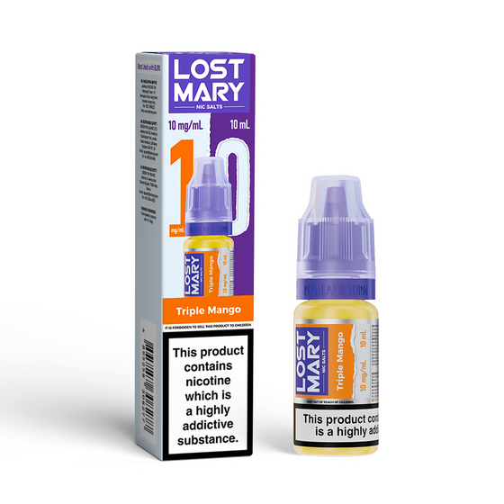 LOST MARY Nic Salts E-Liquids 10ml Strength: 1% Nic ENG | Flavor: Triple Mango authentic
