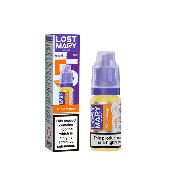 LOST MARY Nic Salts E-Liquids 10ml Strength: 0.5% Nic ENG | Flavor: Triple Mango UK supplier