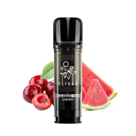 authentic [New] ELFBAR ELFA PRO 2ML Prefilled Pod 2pcs Flavor: Watermelon Cherry | Strength: 2% Nic TPD ENG