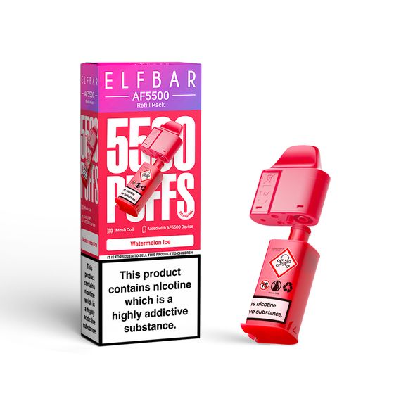 [NEW] ELFBAR AF5500 Refill Pack (UK) Flavor: Watermelon Ice wholesale price