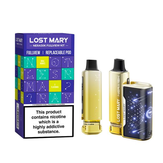 authentic LOST MARY NERA30K FULLVIEW Refillable Pod Kit (UK) 1PC (Star Gazer Edition) Flavor: Yellow Edition